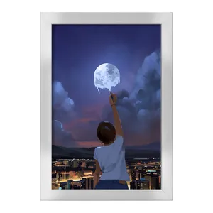 تابلو خندالو طرح دختر و ماه کد F574