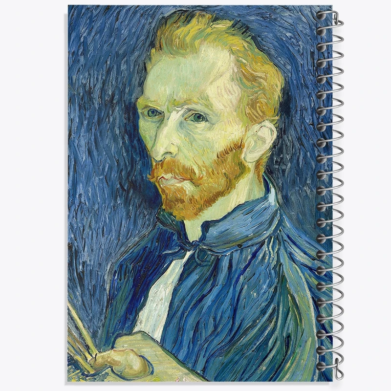 دفتر طراحی 50 برگ خندالو طرح سلف پرتره ونسان ونگوگ کد F12422