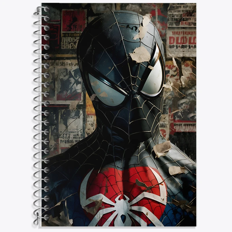 دفتر زبان 50 برگ خندالو مدل دو خط طرح مرد عنکبوتی کد F11614