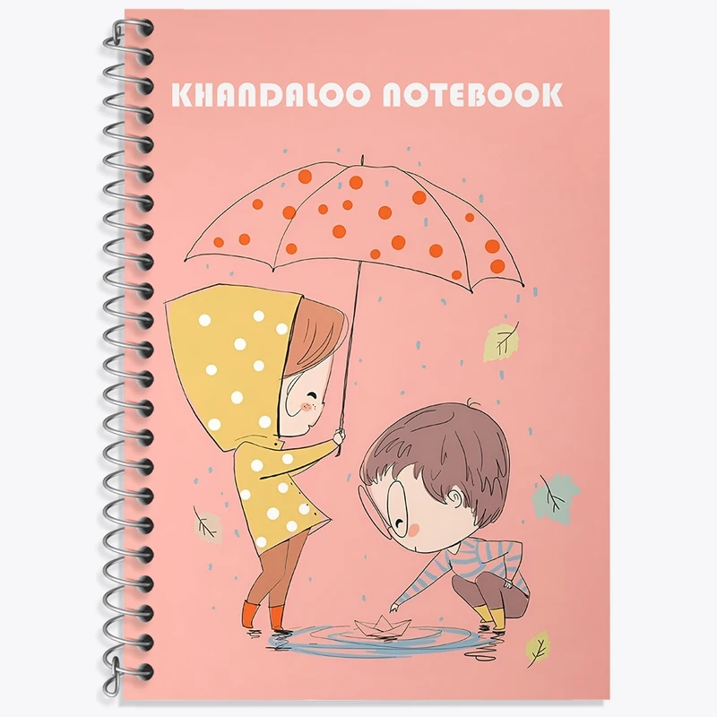 دفتر زبان 50 برگ خندالو مدل سه خط طرح عاشقانه کد N6208