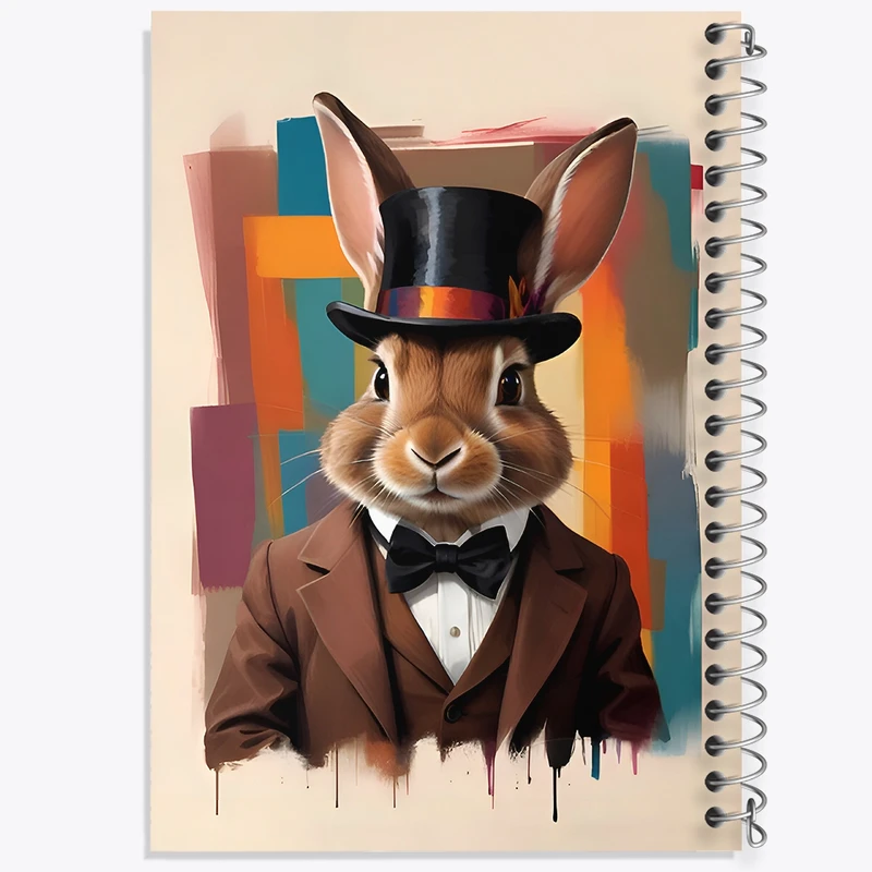 دفتر طراحی 50 برگ خندالو طرح خرگوش کد F9932