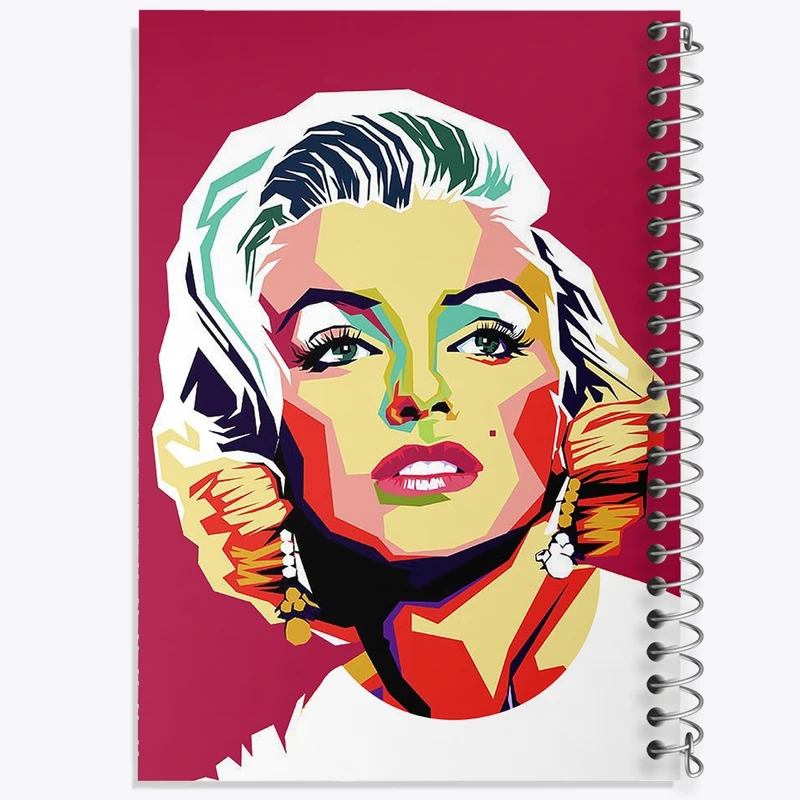 دفتر طراحی 50 برگ خندالو طرح مرلین مونرو Marilyn Monroe  کد 3983