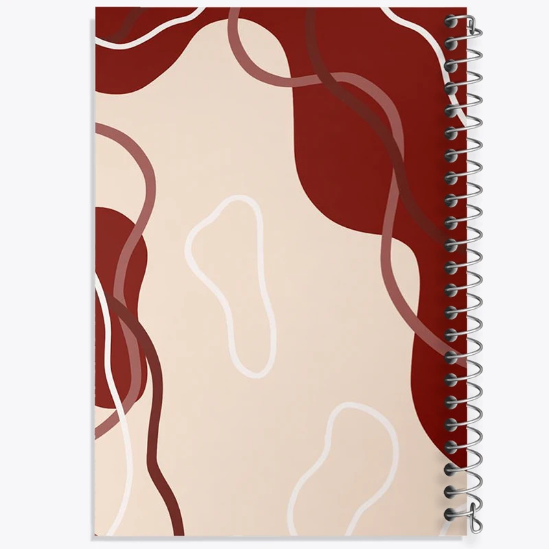 دفتر طراحی 50 برگ خندالو طرح مینیمال رنگ قرمز کد N2775