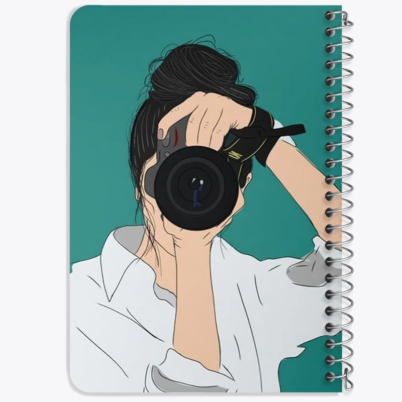 دفتر یادداشت 50 برگ خندالو طرح دختر عکاس کد F3154