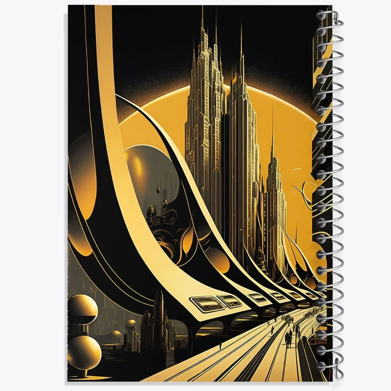 دفتر طراحی 50 برگ خندالو طرح شهر مدرن کد F4703