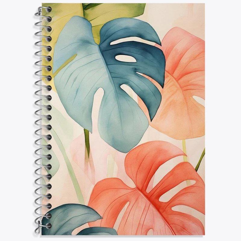 دفتر زبان 50 برگ خندالو طرح برگ انجیری کد N9418