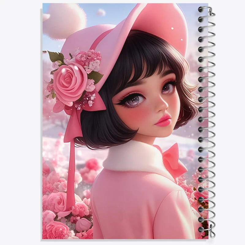 دفتر ژورنال نویسی 50 برگ خندالو مدل نقطه ای طرح دخترانه کد F11515