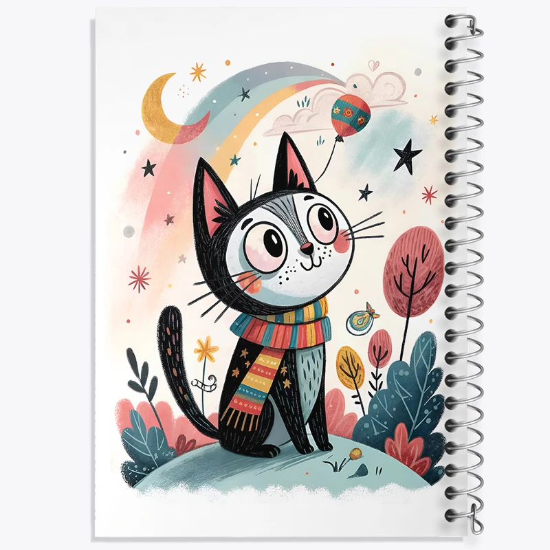 دفتر نقاشی 50 برگ خندالو طرح گربه کد F12856