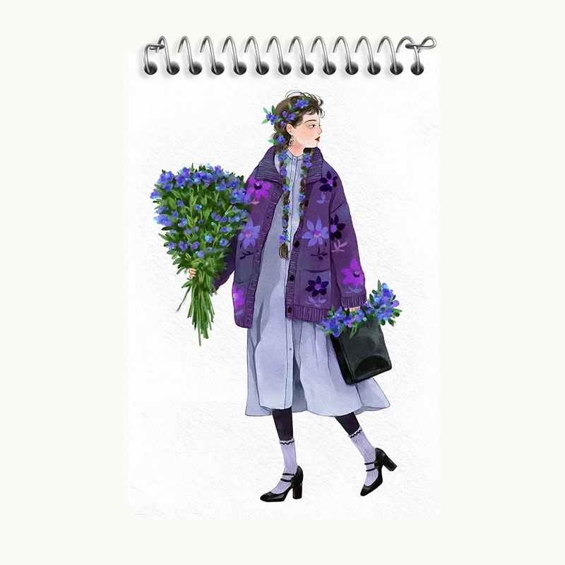 دفتر یادداشت 50 برگ خندالو طرح دخترانه کد F8373