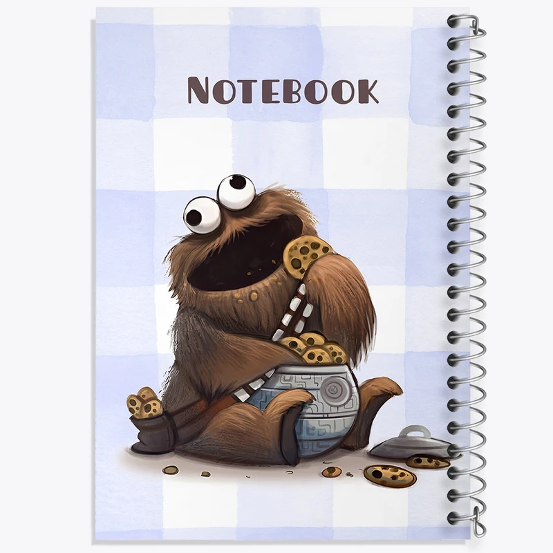 دفتر ژورنال نویسی 50 برگ خندالو مدل نقطه ای طرح هیولای کلوچه (Cookie Monster) کد N6547