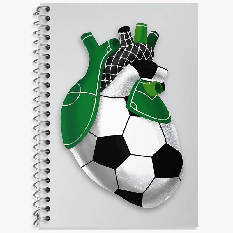 دفتر لغت 50 برگ خندالو طرح قلب فوتبالی کد F4818