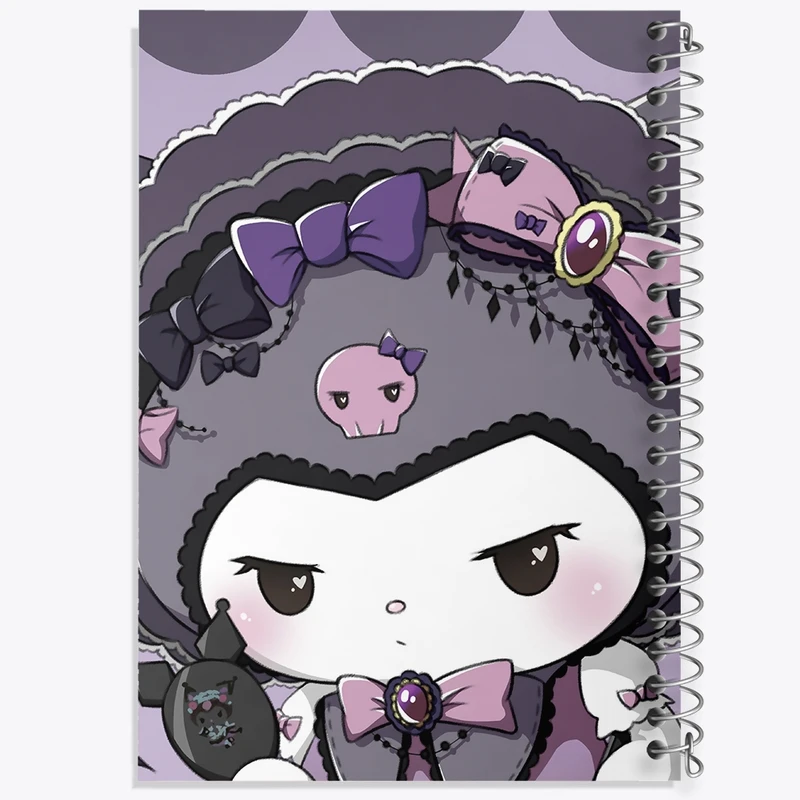 دفتر ژورنال نویسی 50 برگ خندالو مدل نقطه ای طرح کرومی (Kuromi) کد N9086