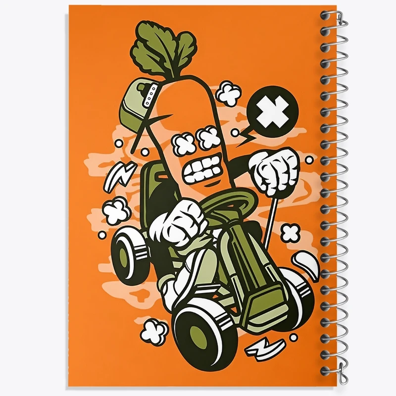 دفتر شطرنجی 50 برگ خندالو طرح هویج بامزه کد F4367