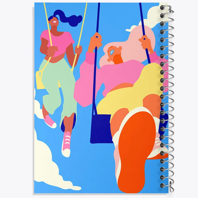 دفتر مشق 100 برگ خندالو طرح دختران شاد کد F8856