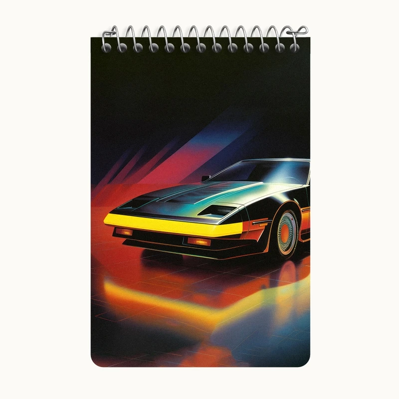 دفتر یادداشت 50 برگ خندالو طرح ماشین کلاسیک کد F3026