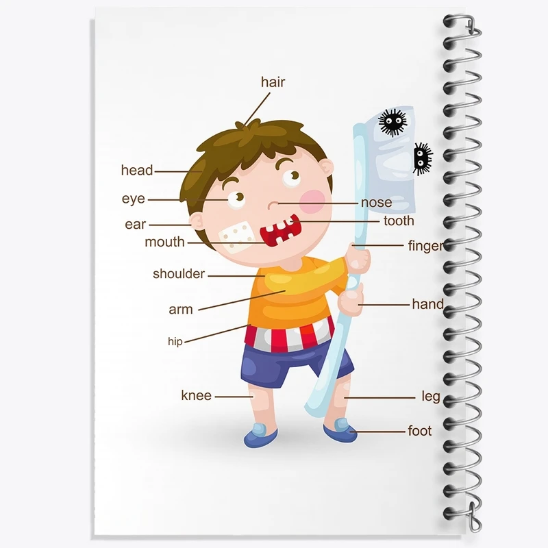 دفتر طراحی 50 برگ خندالو طرح دندان و دندان پزشکی کودکانه کد F1704