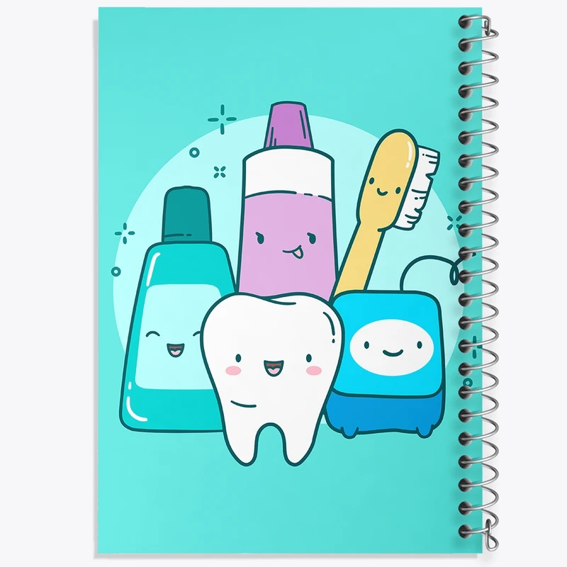 دفتر طراحی 50 برگ خندالو طرح دندان و دندان پزشکی کودکانه کد 36737