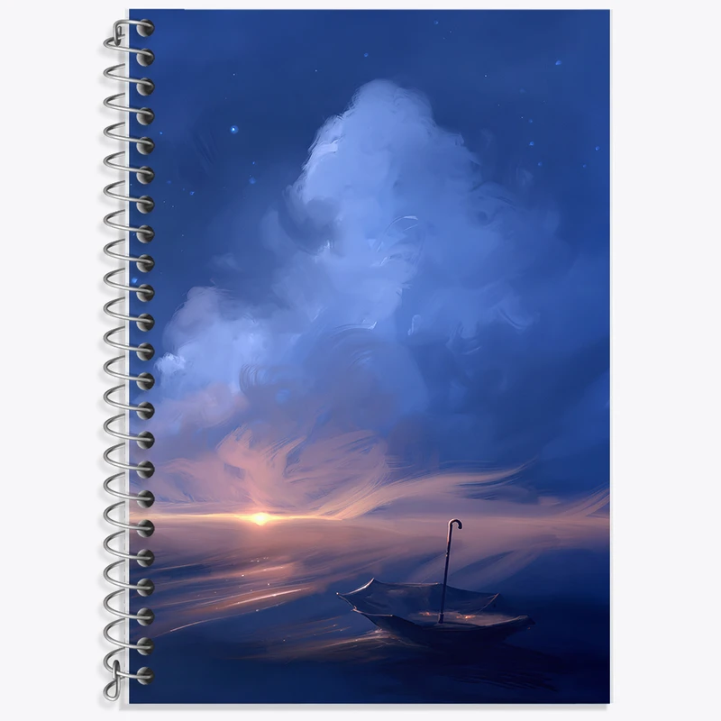 دفتر نت موسیقی 50 برگ خندالو طرح چتر و آسمان کد F11177