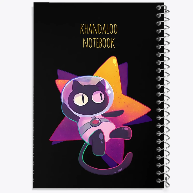 دفتر لیست خرید 50 برگ خندالو طرح گربه فضایی کد N8165