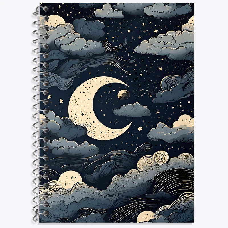 دفتر نت موسیقی 50 برگ خندالو طرح ماه (Moon) کد F4973