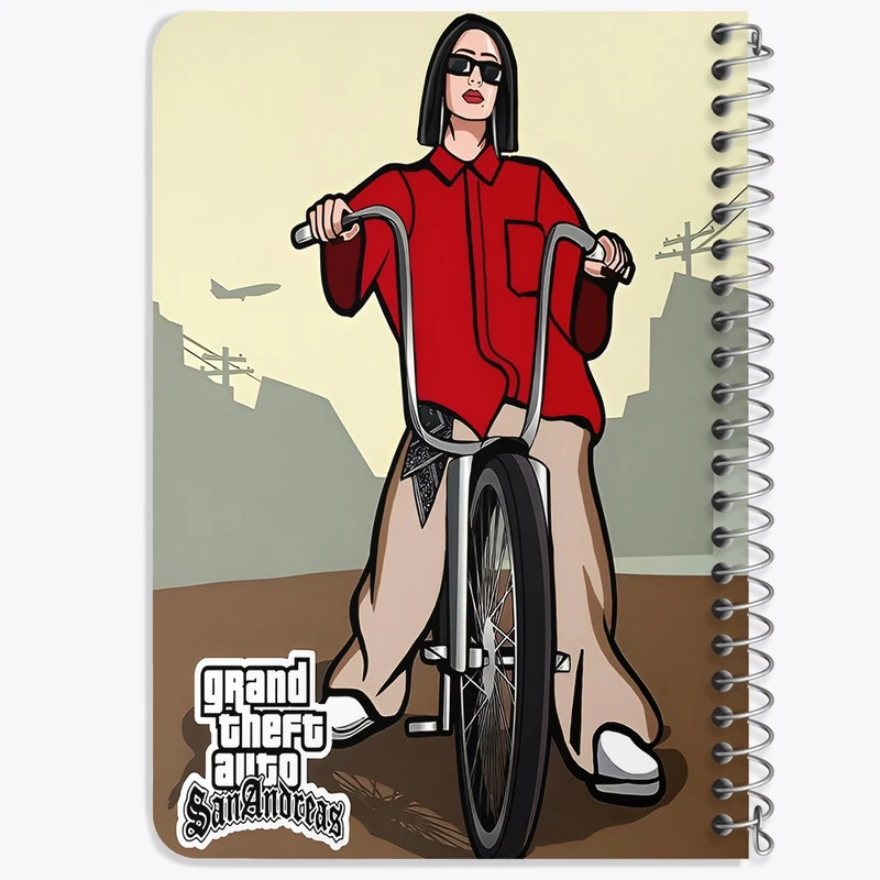 دفتر یادداشت 50 برگ خندالو طرح جی تی ای (GTA) کد F13534