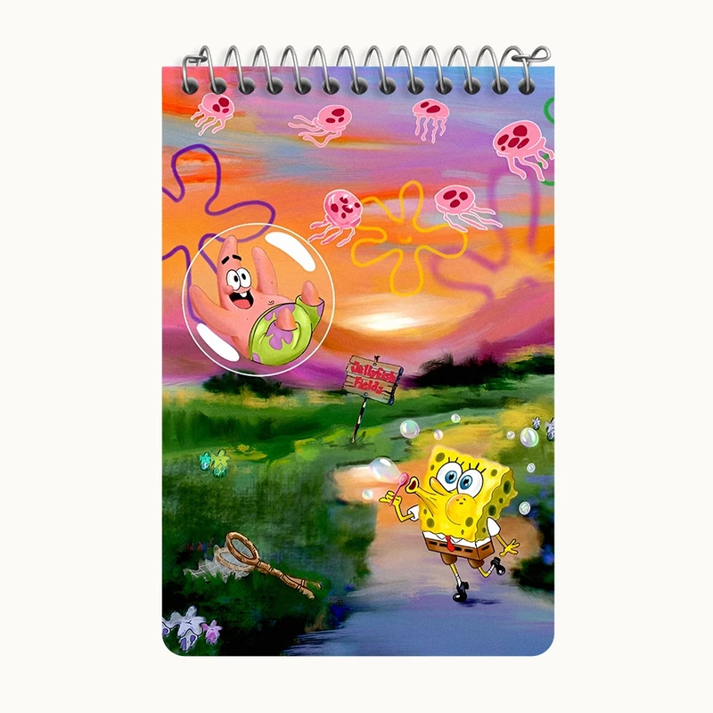 دفتر یادداشت 50 برگ خندالو طرح باب اسفنجی و پاتریک کد F14398