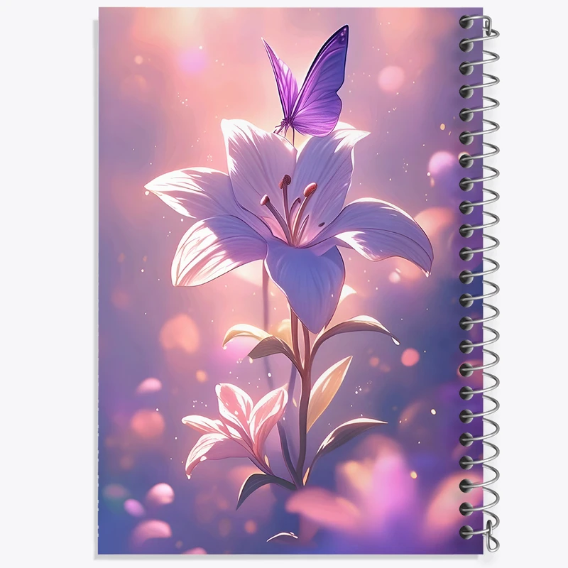 دفتر نقاشی 50 برگ خندالو طرح گل لیلیوم کد F10606