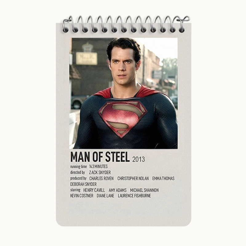 دفتر یادداشت 50 برگ خندالو طرح مرد پولادین (Man of Steel) کد F13413