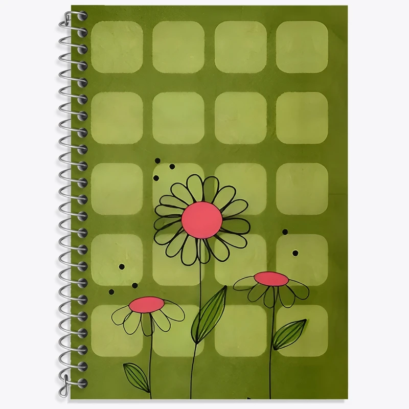 دفتر لغت 50 برگ خندالو طرح گل کد N6670