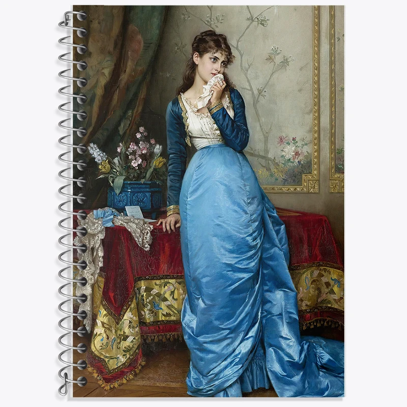 دفتر زبان 50 برگ خندالو مدل دو خط طرح نقاشی نامه اثر آگوست تولموش کد F12286