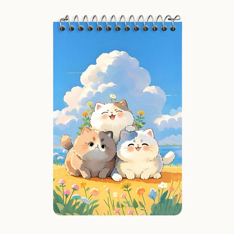 دفتر یادداشت 50 برگ خندالو طرح گربه های بازیگوش کد F12705