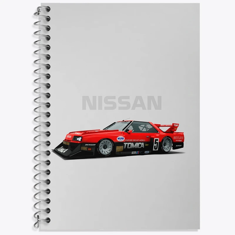 دفتر زبان 50 برگ خندالو مدل سه خط طرح نیسان (Nissan) کد N7886