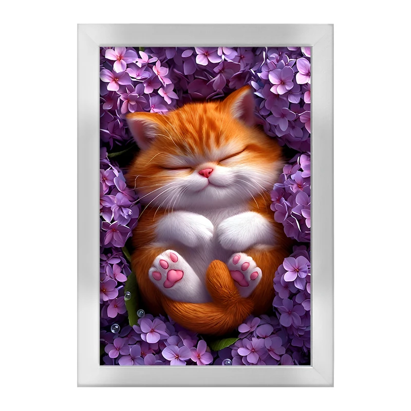 تابلو خندالو طرح گربه خوابالو کد F12826