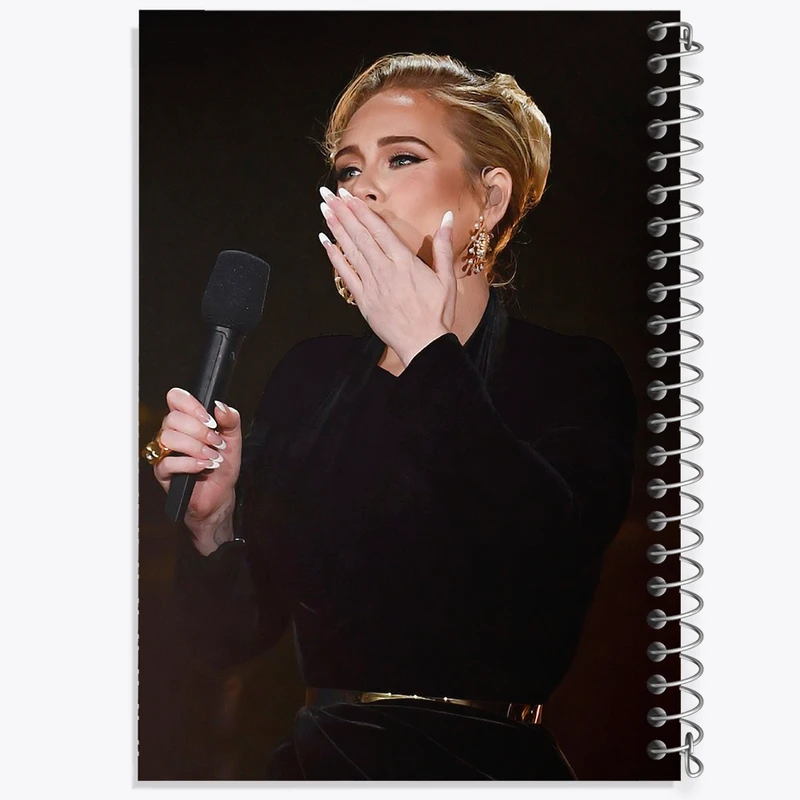 دفتر طراحی 50 برگ خندالو طرح ادل Adele  کد 19010