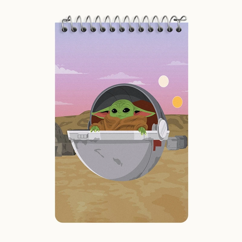 دفتر یادداشت 50 برگ خندالو طرح بیبی یودا کد F3587