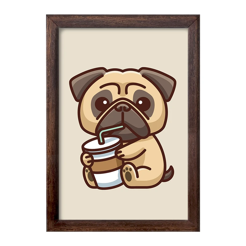 تابلو خندالو طرح حیوانات بامزه سگ کد 28381