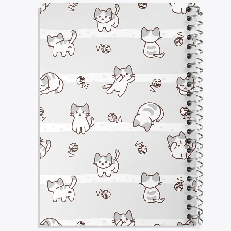 دفتر طراحی 50 برگ خندالو طرح گربه بامزه کد N407