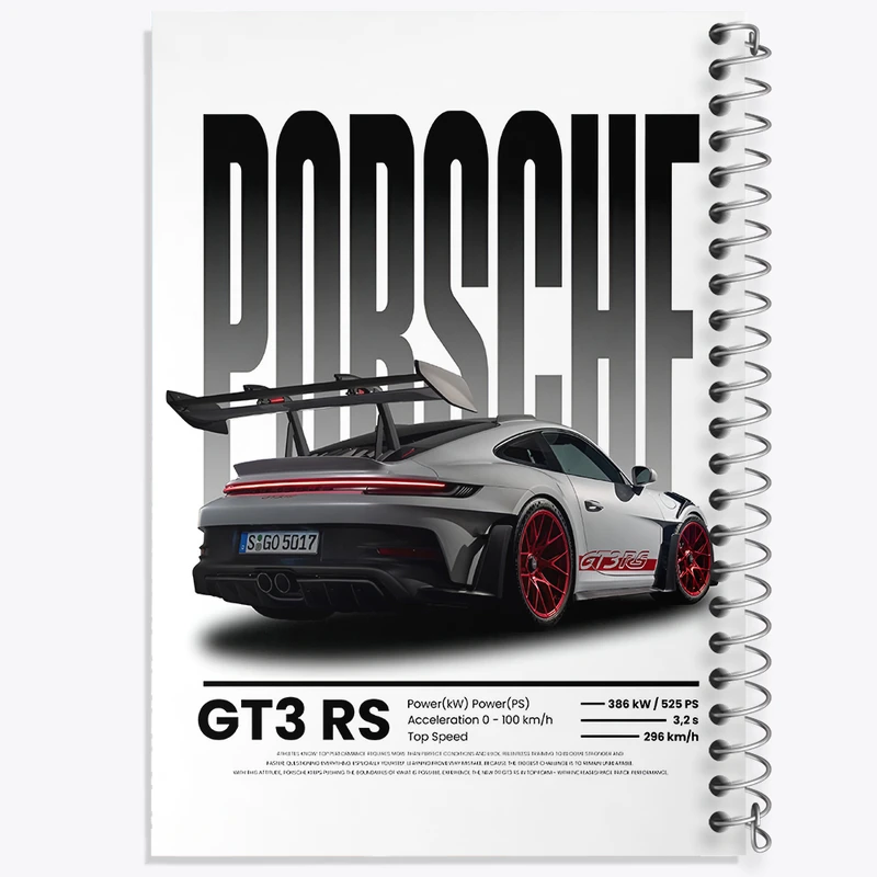 دفتر مشق 50 برگ خندالو طرح ماشین پورشه کد F10367