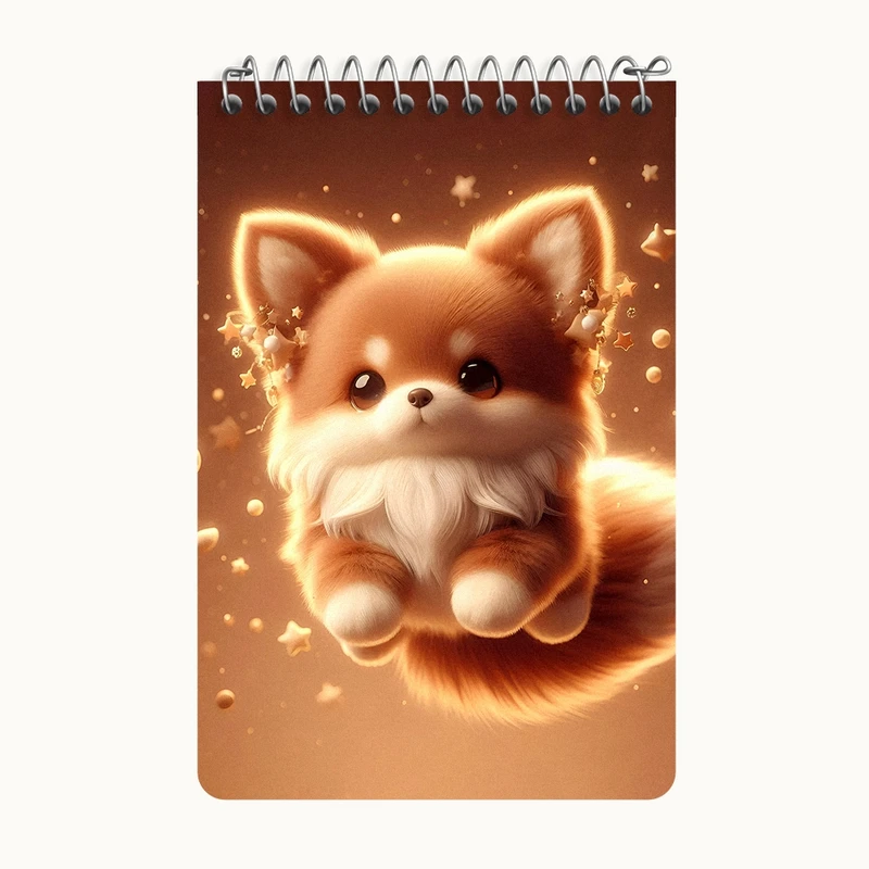 دفتر یادداشت 50 برگ خندالو طرح روباه کیوت کد F5464