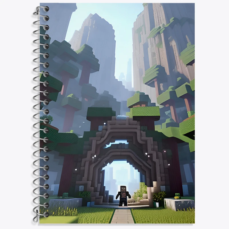 دفتر نت موسیقی 50 برگ خندالو طرح ماینکرافت (Minecraft) کد F3528