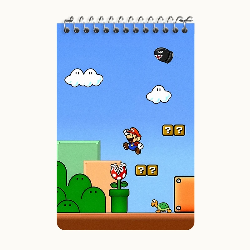 دفتر یادداشت 50 برگ خندالو طرح سوپر ماریو کد F11816