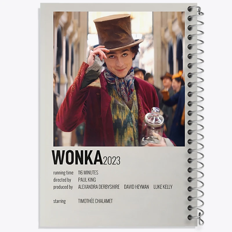 دفتر شطرنجی 50 برگ خندالو طرح وانکا (Wonka) کد F13306