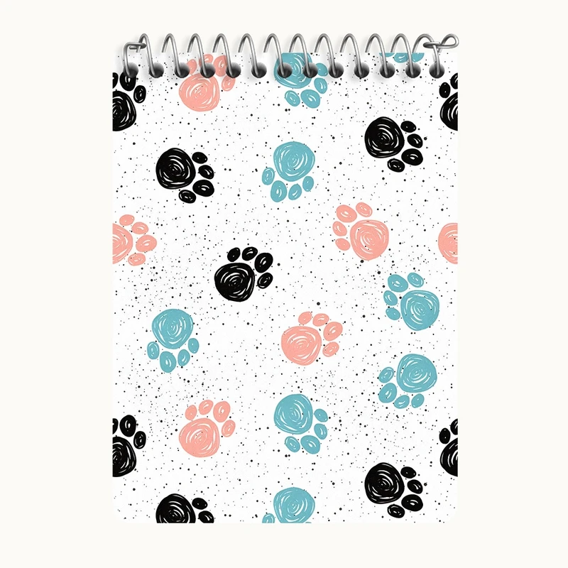 دفتر یادداشت 50 برگ خندالو طرح پترن پنجه گربه کد N7006