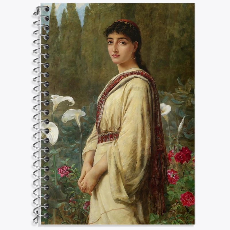 دفتر نت موسیقی 50 برگ خندالو طرح نقاشی یک زنبق شرقی  اثر ادوین لانگ کد F12436