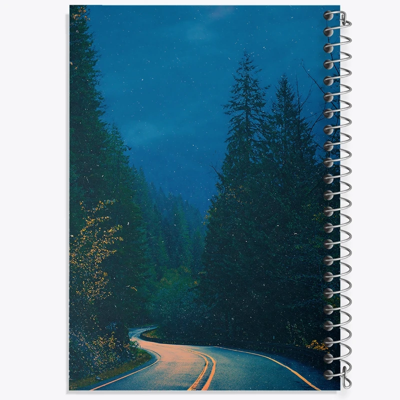 دفتر لیست خرید 50 برگ خندالو طرح جاده و طبیعت کد N7492