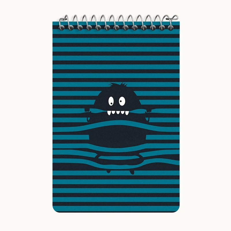 دفتر یادداشت 50 برگ خندالو طرح هیولای کیوت کد F4034