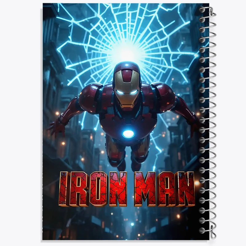 دفتر مشق 100 برگ خندالو طرح مرد آهنی مارول (Marvel) کد F12643