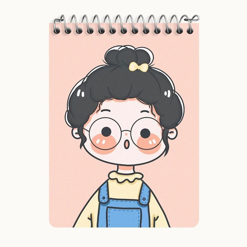 دفتر یادداشت 50 برگ خندالو طرح دخترانه کیوت کد N2177