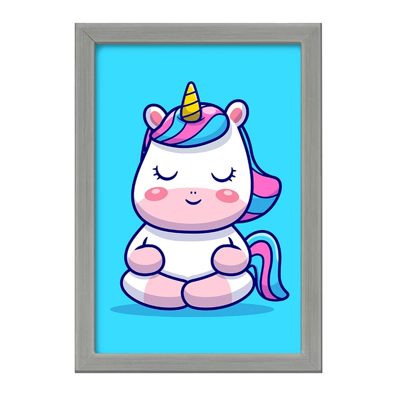 تابلو خندالو طرح اسب تک شاخ یونیکورن  کد 3831