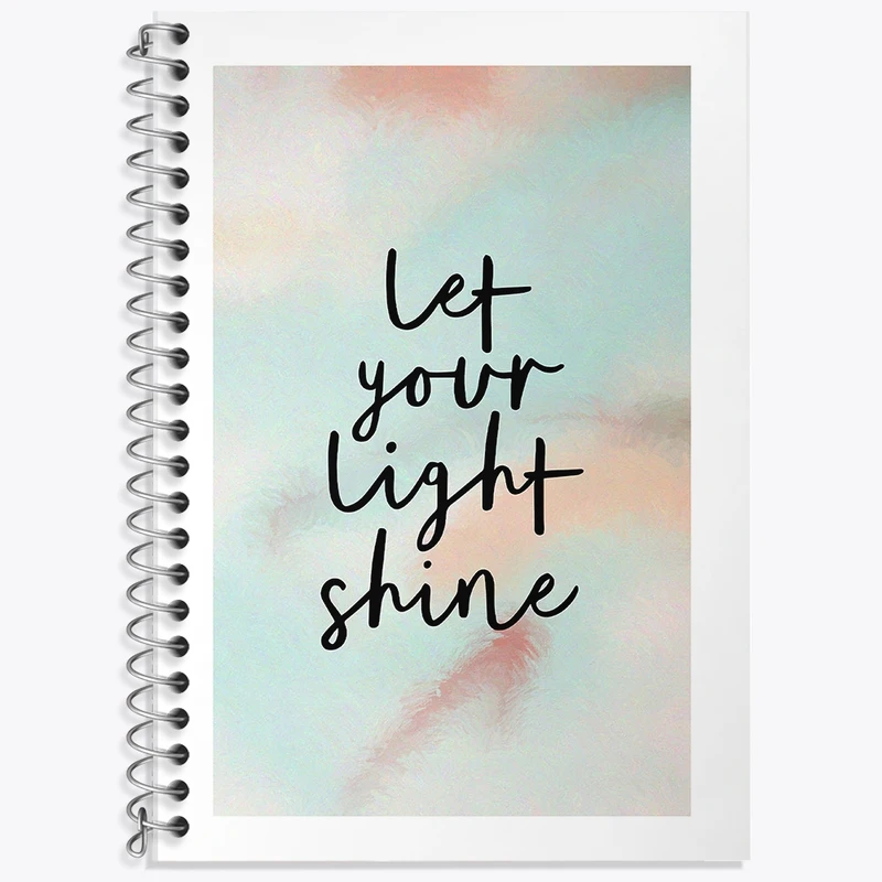 دفتر لغت 50 برگ خندالو طرح Let Your Light Shine کد F11886